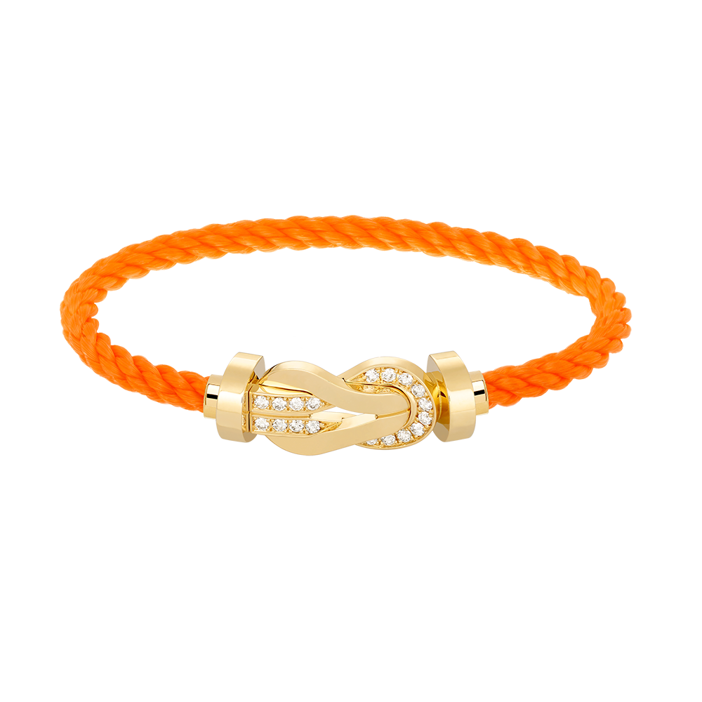 [Eternal Jewelry]CHANCE LARGE 8 FIGURE BUCKLE HALF DIAMOND BRACELET GOLD