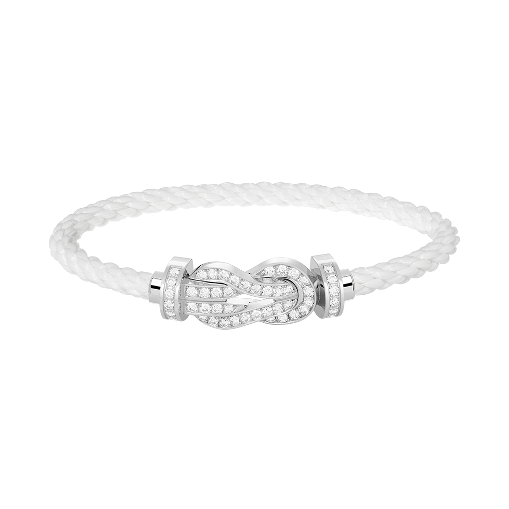 [Eternal Jewelry]CHANCE LARGE 8 FIGURE BUCKLE FULL DIAMOND BRACELET SILVER