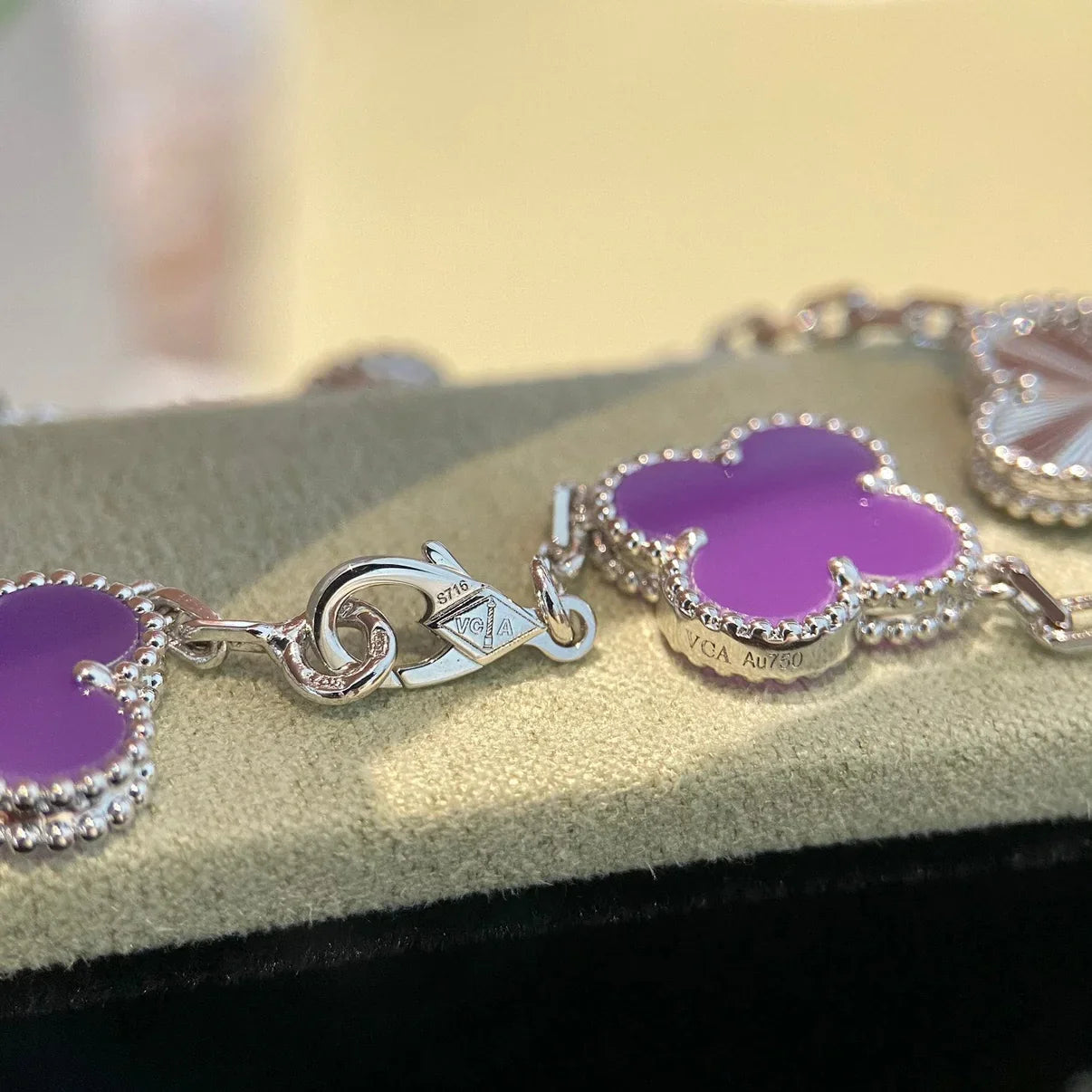 [Eternal Jewelry] CLOVER 5 MOTIF VIOLET BRACELET COLLECTION