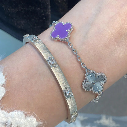 [Eternal Jewelry] CLOVER 5 MOTIF VIOLET BRACELET COLLECTION
