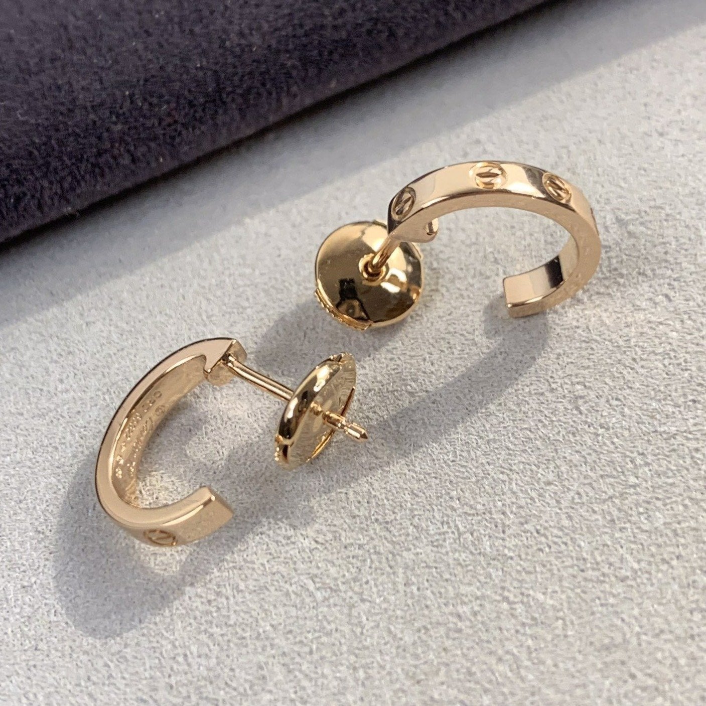 [Eternal Jewelry]LOVE EARRINGS 2.65MM PINK GOLD