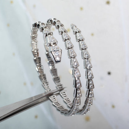 [Eternal Jewelry]SERPENTI BRACELET SILVER DIAMOND DOUBLE ROW
