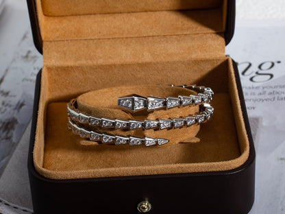 [Eternal Jewelry]SERPENTI BRACELET SILVER DIAMOND DOUBLE ROW
