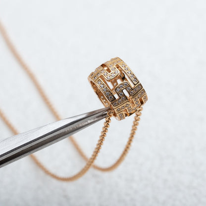 [Eternal Jewelry]PARENTESI NECKLACE PINK GOLD DIAMOND