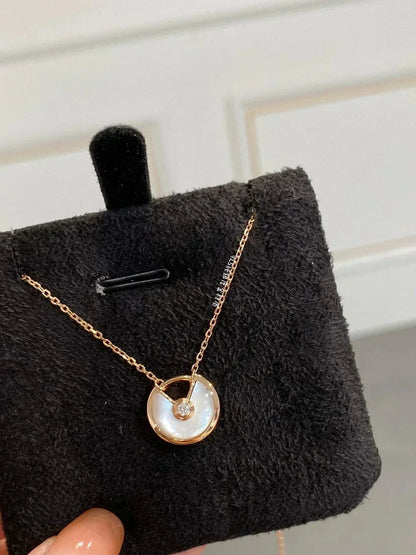 [Eternal Jewelry]AMULETTE ROSE GOLD MOP NECKLACE