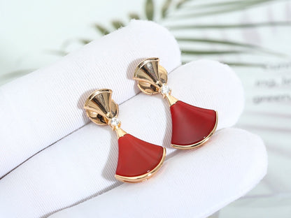 [Eternal Jewelry]DREAM Carnelian PINK GOLD EARRINGS