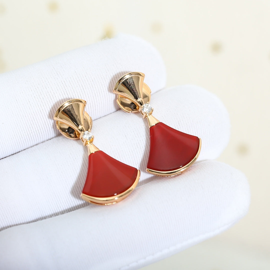 [Eternal Jewelry]DREAM Carnelian PINK GOLD EARRINGS