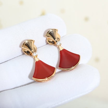 [Eternal Jewelry]DREAM Carnelian PINK GOLD EARRINGS