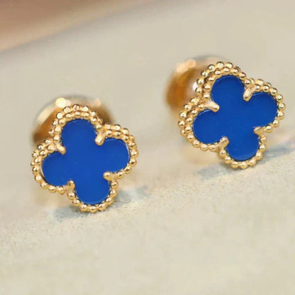 [Eternal Jewelry]CLOVER MINI 9.5MM TURQUOISE EARRINGS