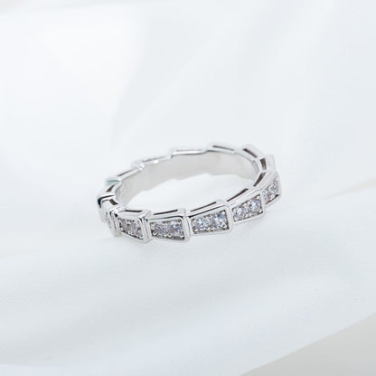 [Eternal Jewelry]SERPENTI RING SILVER DIAMOND PAVED 3MM