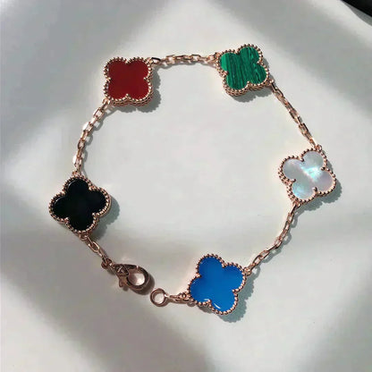 [Eternal Jewelry]CLOVER 5 MOTIFS MULTICOLOR  BRACELET