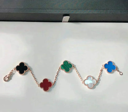 [Eternal Jewelry]CLOVER 5 MOTIFS MULTICOLOR  BRACELET
