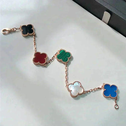 [Eternal Jewelry]CLOVER 5 MOTIFS MULTICOLOR  BRACELET