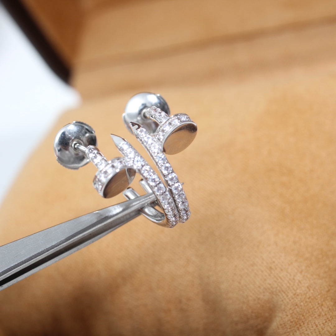 [Eternal Jewelry]JUSTE EARRINGS 12.75MM SILVER DIAMOND