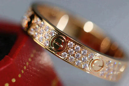 [Eternal Jewelry]LOVE RING 3.6MM DIAMOND PAVED