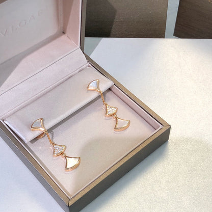 [Eternal Jewelry]DREAM EARRINGS 3 MOTIFS DIAMOND MOP PINK GOLD