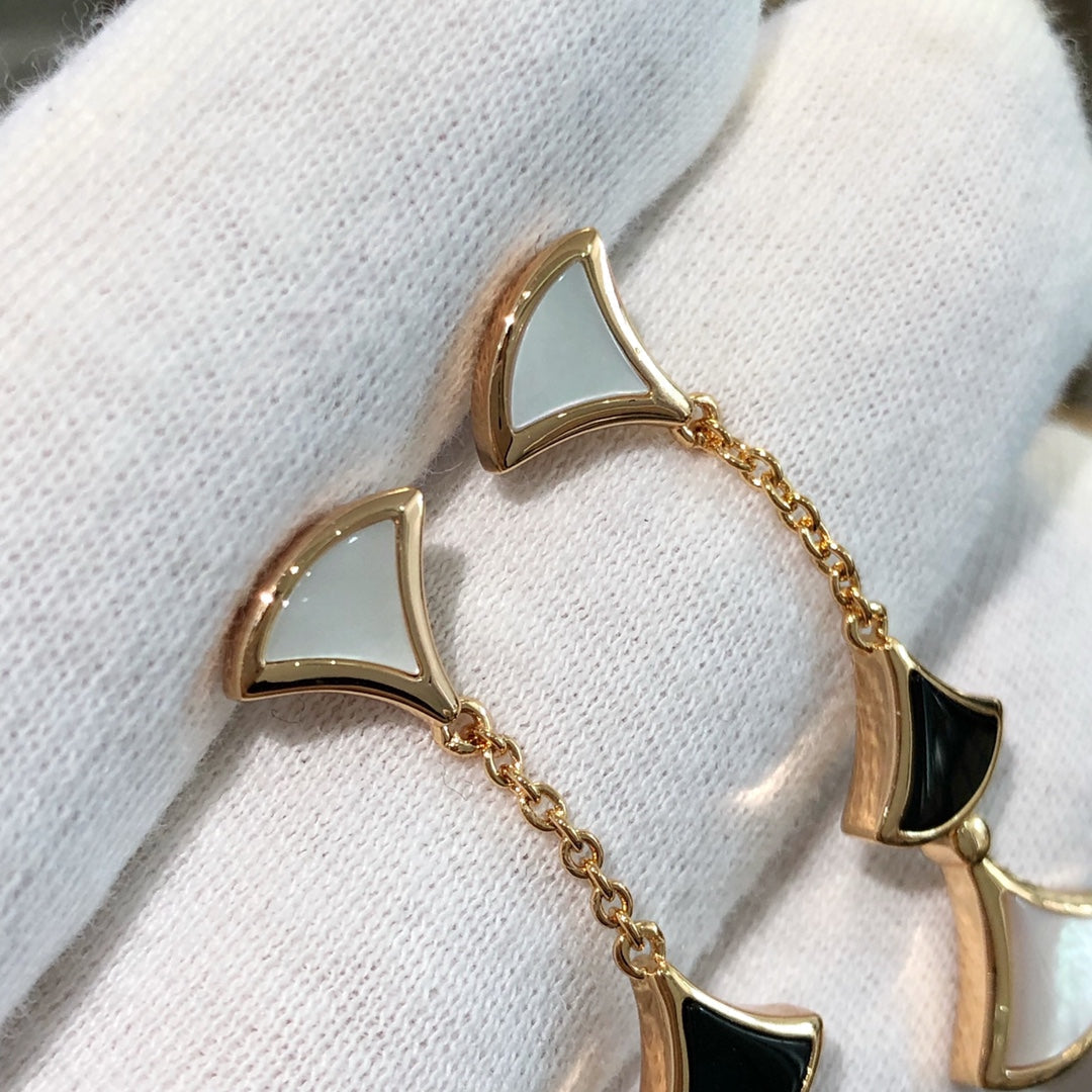 [Eternal Jewelry]DREAM EARRINGS 3 MOTIFS ONYX MOP PINK GOLD