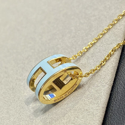 [Eternal Jewelry]POP H LIGHT BLUE NECKLACE