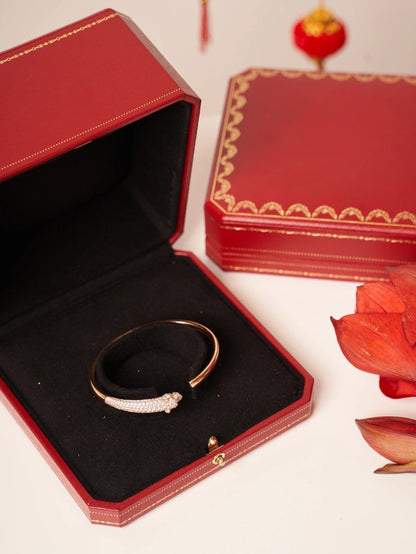 [Eternal Jewelry]PANTHERE ROSE GOLD DIAMOND OPEN BRACELET