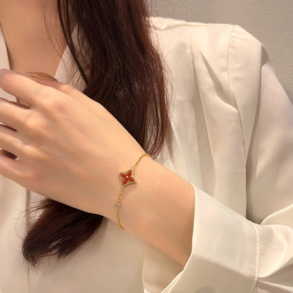 [Eternal Jewelry]COLOR STAR CARNELIAN PINK GOLD DIAMOND BRACELET