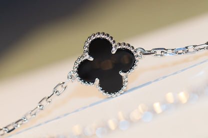 [Eternal Jewelry]CLOVER 20 MOTIFS ONYX DIAMOND SILVER
