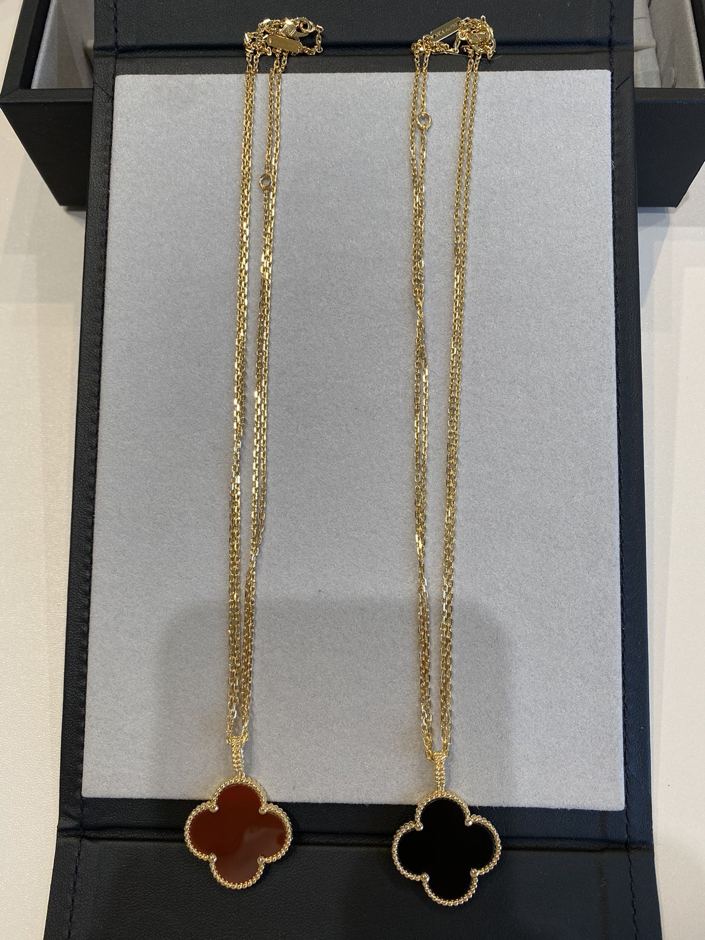 [Eternal Jewelry]CLOVER 25MM NECKLACE GOLD CARNELIAN