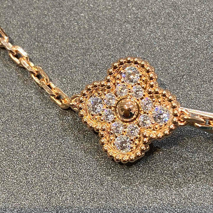 [Eternal Jewelry]CLOVER 5 MOTIFS  FULL DIAMOND BRACELET