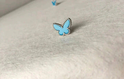 [Eternal Jewelry]BUTTERFLY TURQUOISE EARRINGS SILVER