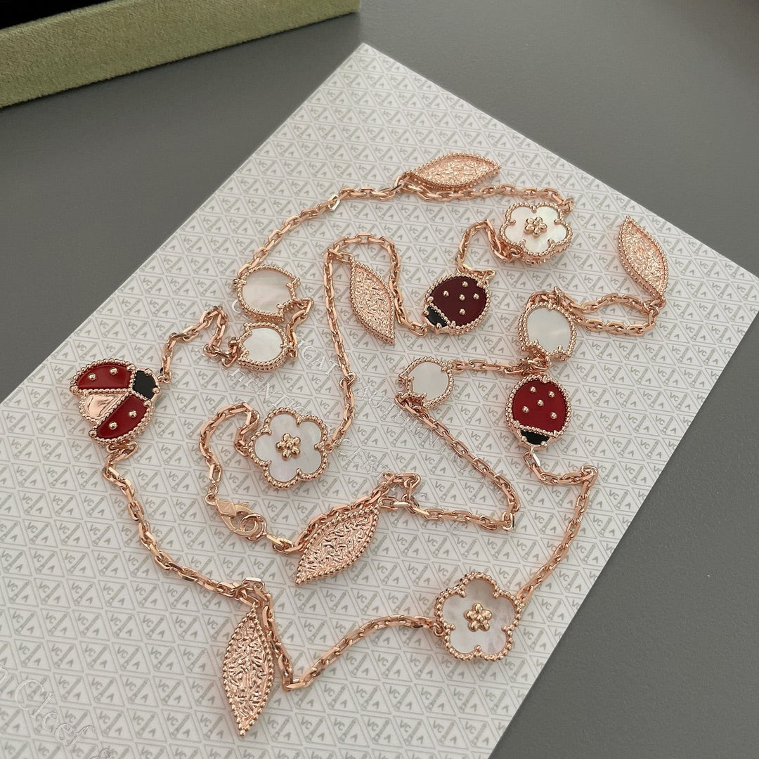 [Eternal Jewelry]LUCKY SPRING 15 MOTIFS ROSE GOLD NECKLACE