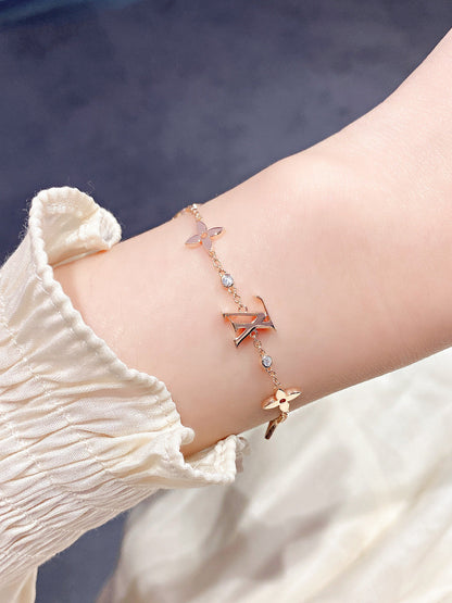 [Eternal Jewelry]STAR AND SUN 7 MOTIFS GOLD BRACELET