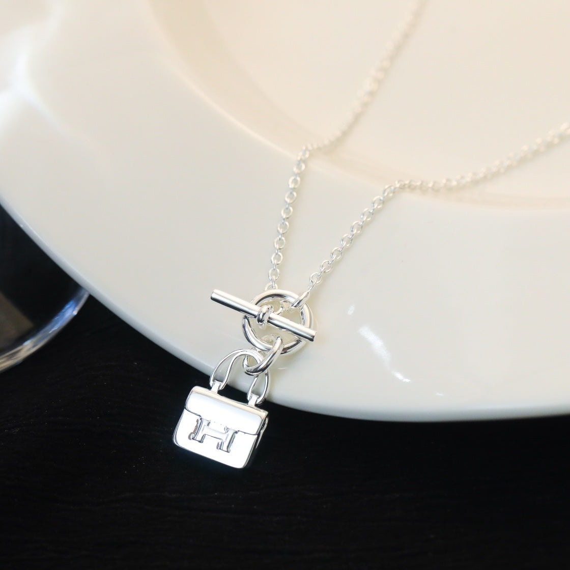 [Eternal Jewelry]POP H PEDANT SILVER NECKLACE