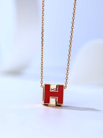 [Eternal Jewelry]H CAGE PINK GOLD NECKLACE