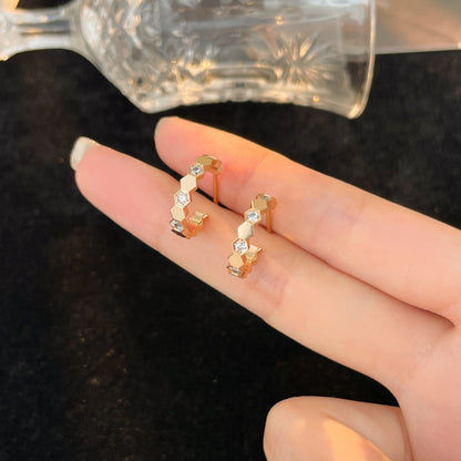 [Eternal Jewelry]BEE LOVE DIAMOND HOOP EARRINGS