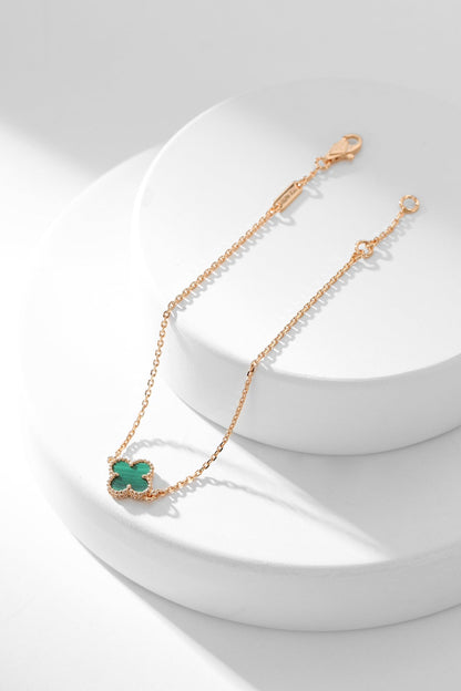 [Eternal Jewelry]CLOVER BRACELET MALACHITE 1 MOTIF
