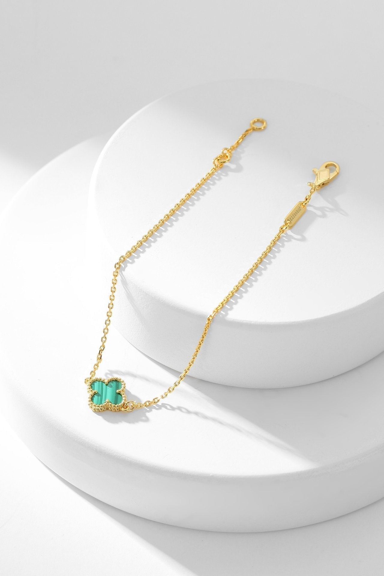 [Eternal Jewelry]CLOVER BRACELET MALACHITE 1 MOTIF