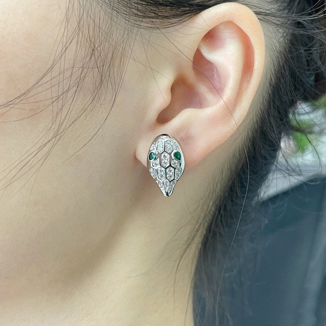 [Eternal Jewelry]SERPENT DIAMOND STUD EARRINGS