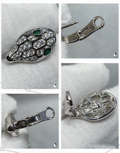 [Eternal Jewelry]SERPENT DIAMOND STUD EARRINGS