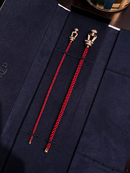 [Eternal Jewelry]FORCE 10 HALF DIAMOND PINK GOLD RED CORDERI LARGE AND MEDIUM MODEL