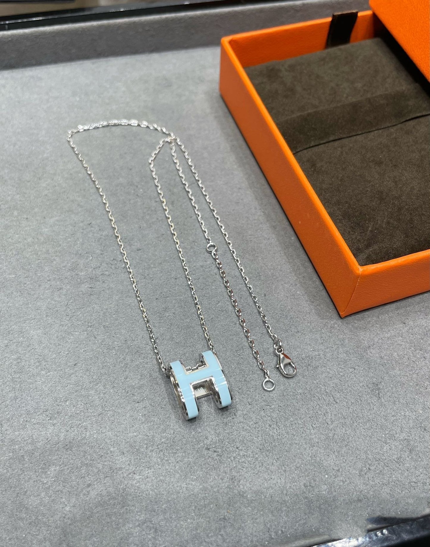 [Eternal Jewelry]POP H SKY BLUE NECKLACE