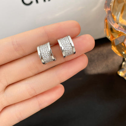 [Eternal Jewelry]ZERO 1 DIAMOND PAVED EARRINGS