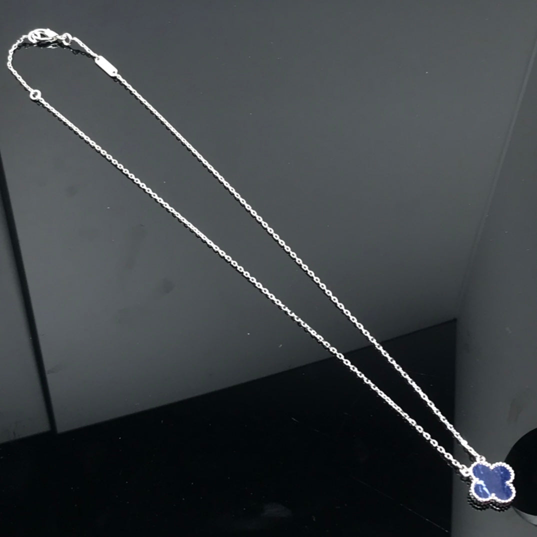 [Eternal Jewelry]CLOVER PIETERSITE SILVER LONG NECKLACE