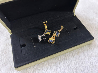 [Eternal Jewelry]CLOVER PIETERSITE MEDIUM STUD EARRINGS