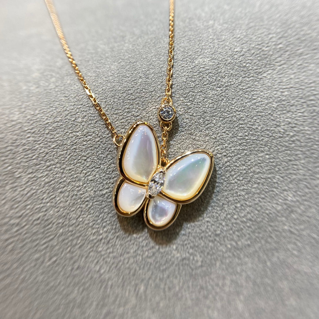 [Eternal Jewelry]BUTTERFLY MOP DIAMOND NECKLACE