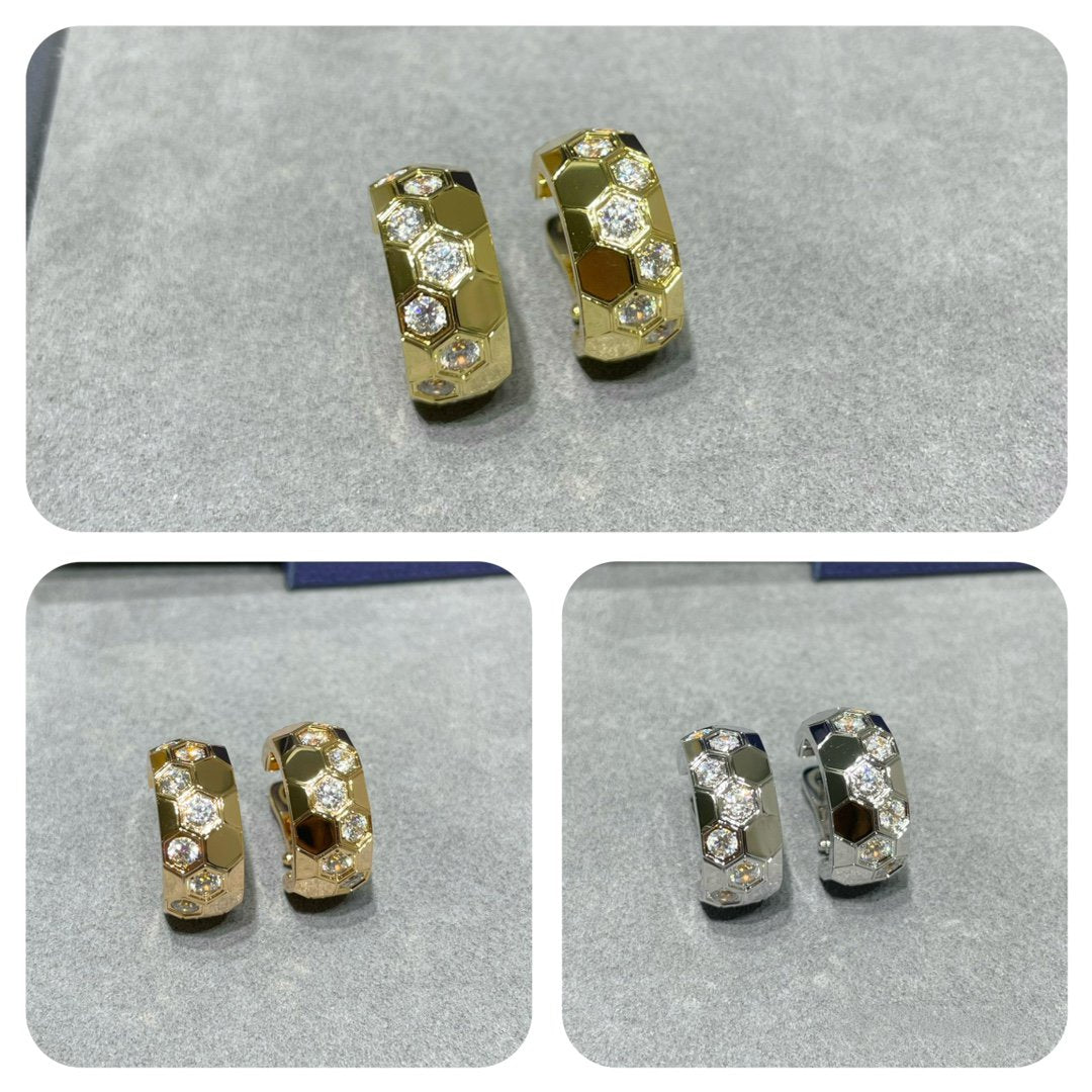 [Eternal Jewelry]BEE LOVE DIAMOND HOOP EARRINGS