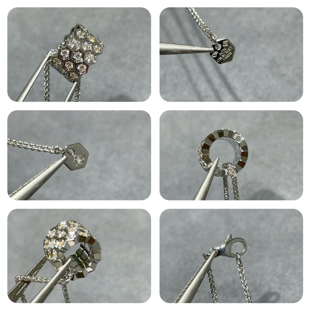 [Eternal Jewelry]BEE LOVE DIAMOND PAVED 3 ROW NECKLACE