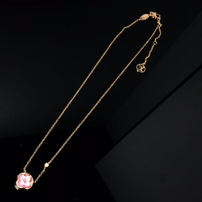 [Eternal Jewelry]COLOR BLOSSOM PINK MOP SUN GOLD NECKLACE