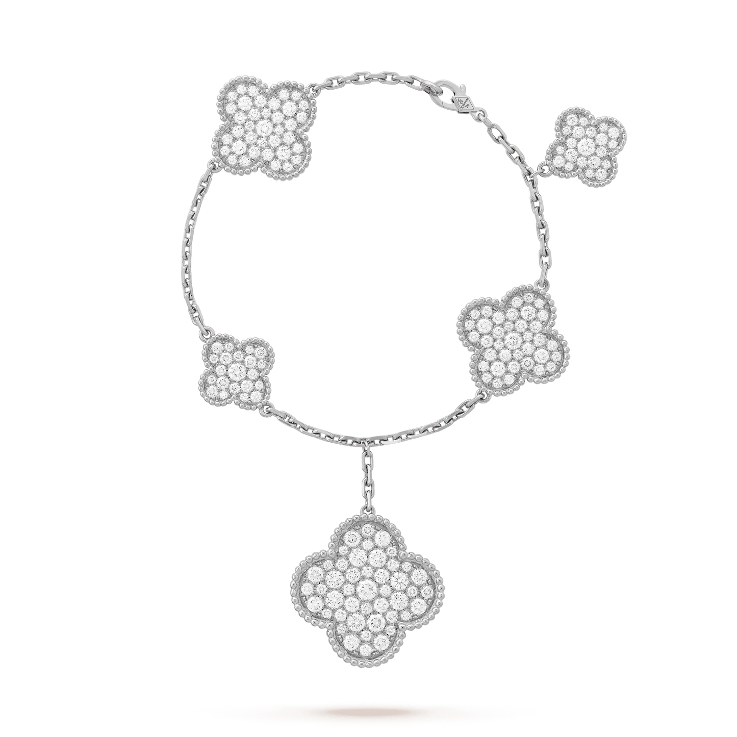 [Eternal Jewelry]CLOVER 6 MOTIFS SILVER DIAMOND BRACELET