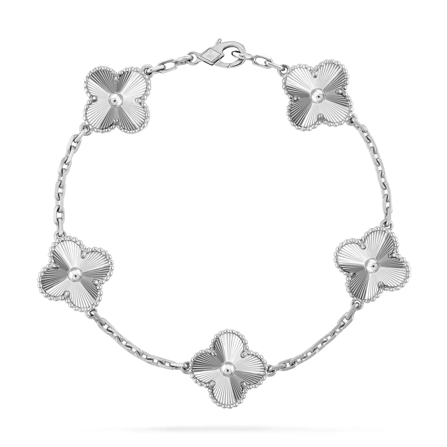 [Eternal Jewelry]CLOVER SILVER 5 MOTIFS BRACELET
