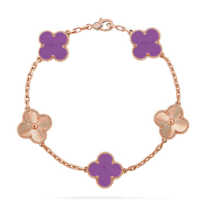 [Eternal Jewelry] CLOVER 5 MOTIF VIOLET BRACELET COLLECTION