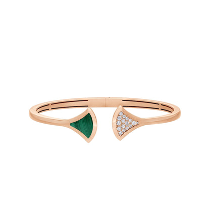[Eternal Jewelry]DREAM BRACELET OPEN MALACHITE PINK GOLD